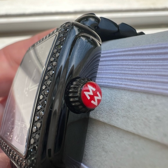 Brand New in Box Black Michele Deco Noir Diamond Watch 06T000215 - Picture 8 of 17